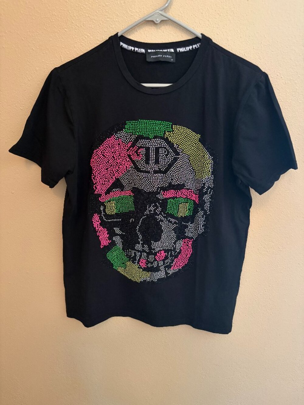 Phillip Plein T shirt, women's medium black.